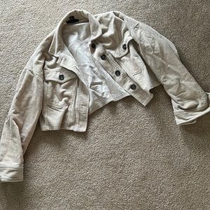 Crop corduroy jacket
